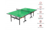Всепогодный теннисный стол UNIX line outdoor 6mm зеленый