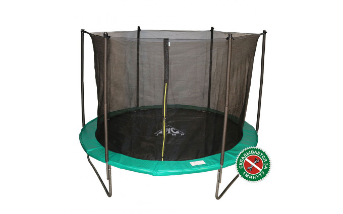 Батут DFC JUMP 8ft складной, c сеткой, цвет green