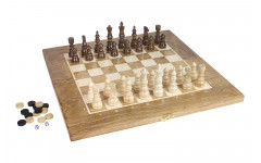 Шахматы + Шашки + Нарды 3 в 1 "Сенатор 3", 50 см, ясень, Partida