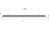 Лампа Evolution 4 секции ясень (ширина 600) (№6,фурнитура бронза)