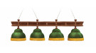 Лампа Президент 4пл. ясень (№6,бархат зеленый,бахрома желтая,фурнитура золото)
