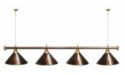 Лампа STARTBILLIARDS 4 пл. (плафоны бронза,штанга бронза,фурнитура бронза,3)